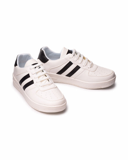 Zapatilla Sisak - Blanco con Negro