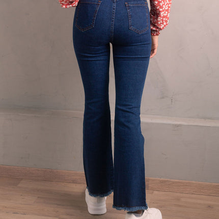 Pantalón Acampanado - Azul Cristal Roto Basta