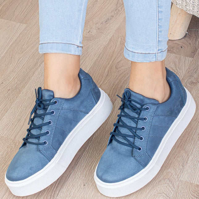 Zapatillas Urbanas Mujer Belice - Azul Acero