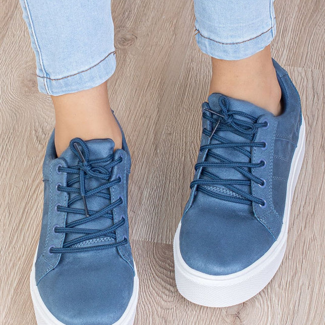 Zapatillas Urbanas Mujer Belice - Azul Acero