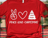 Polo Personalizado - Peace - Love -Christmas