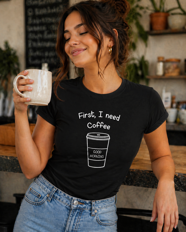 Polo Mujer - First I need coffee