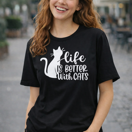 Polo Mujer - LIFE WITH CATS