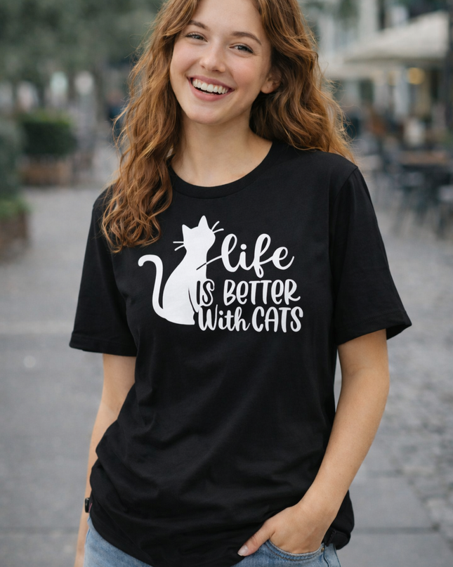 Polo Mujer - LIFE WITH CATS