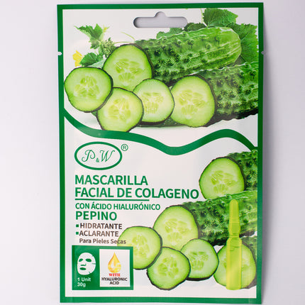 Mascarilla facial de colágeno - Pepino