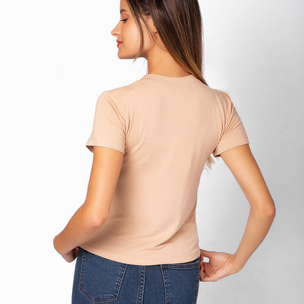 Polo Barú 10.0 - Corazón con Mariposas - Beige
