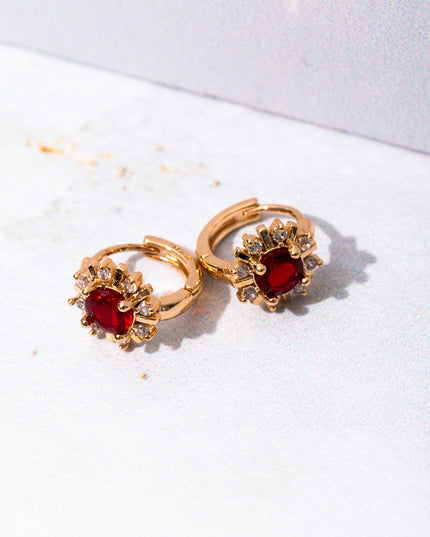 Aretes - Flor rojo