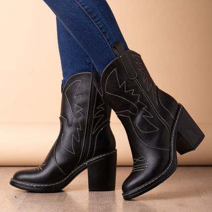 Botas Mujer Vaqueras - Negro