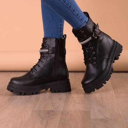 Botas Mujer Coast - Negro Plata