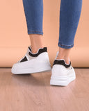 Zapatilla Amelie - Blanco con Plateado