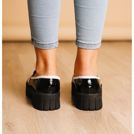Mocasines Mujer Antalya - Negro con blanco