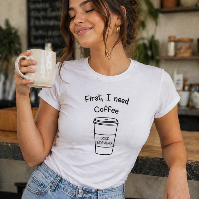 Polo Mujer - First I need coffee
