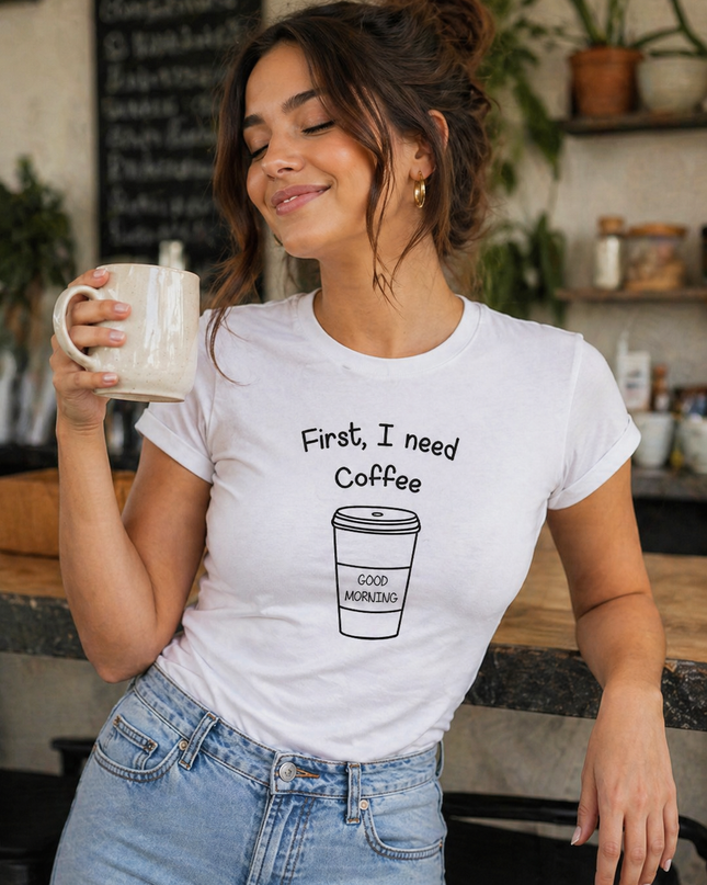 Polo Mujer - First I need coffee