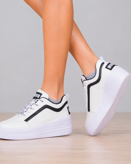 Zapatillas Urbanas Mujer Arizona - Blanco y Negro