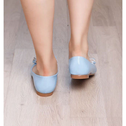 Ballerinas Mujer Corbata - Celeste