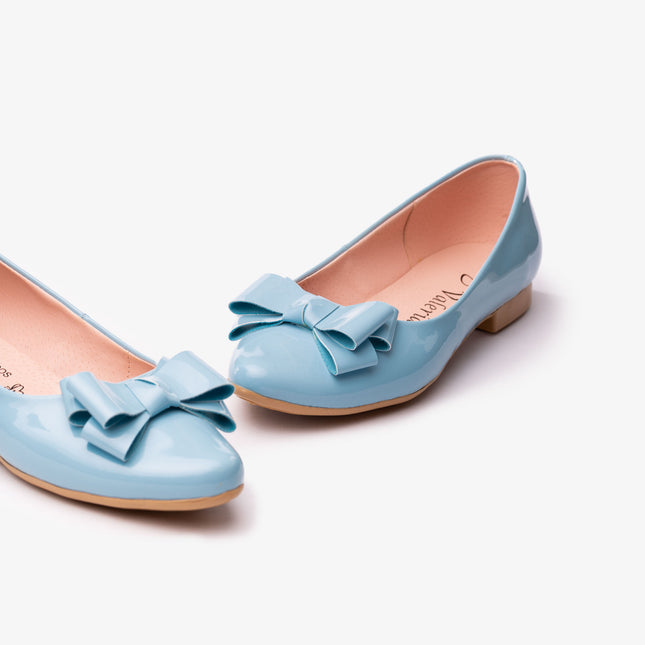 Ballerinas Mujer Corbata - Celeste