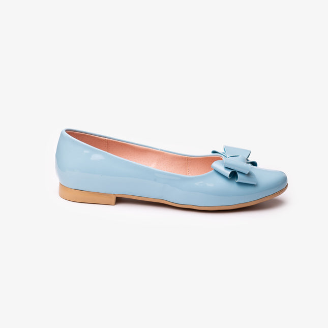 Ballerinas Mujer Corbata - Celeste