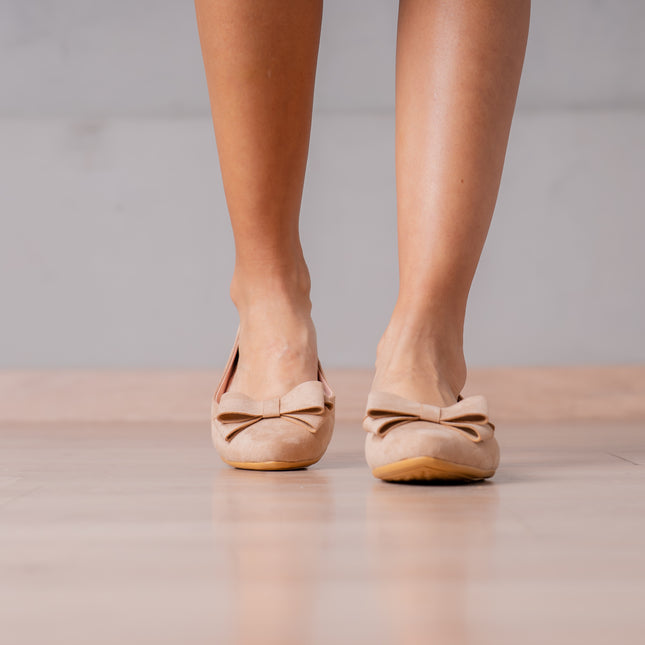 Ballerinas Mujer Corbata - Topo Gamuza