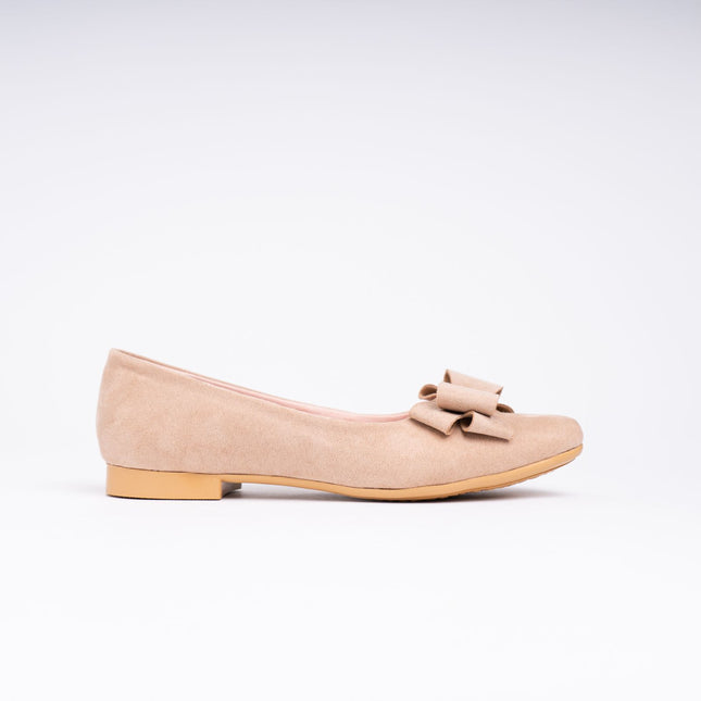 Ballerinas Mujer Corbata - Topo Gamuza
