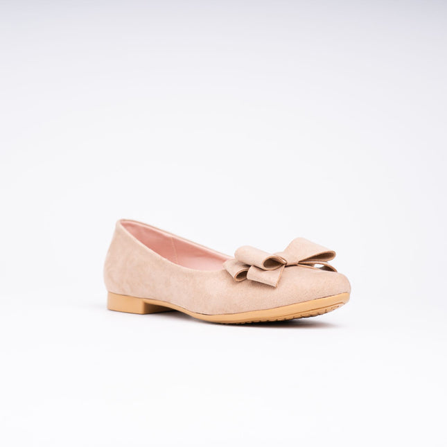 Ballerinas Mujer Corbata - Topo Gamuza