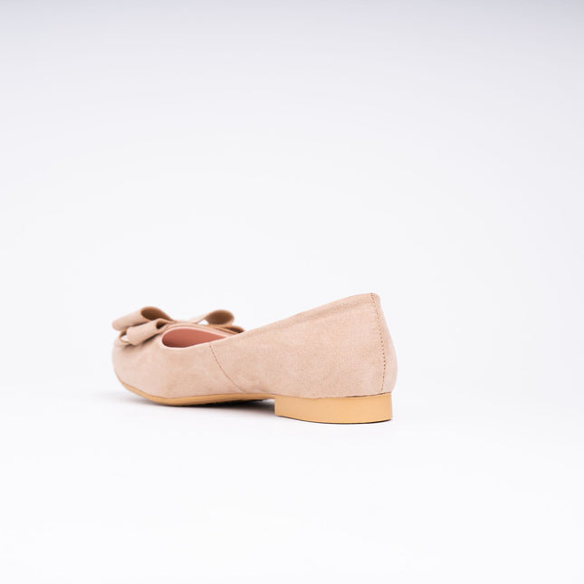 Ballerinas Mujer Corbata - Topo Gamuza