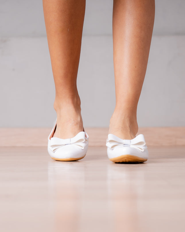 Ballerinas Mujer Corbata - Blanco