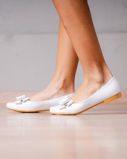 Ballerinas Mujer Corbata - Blanco
