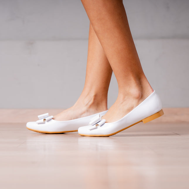 Ballerinas Mujer Corbata - Blanco