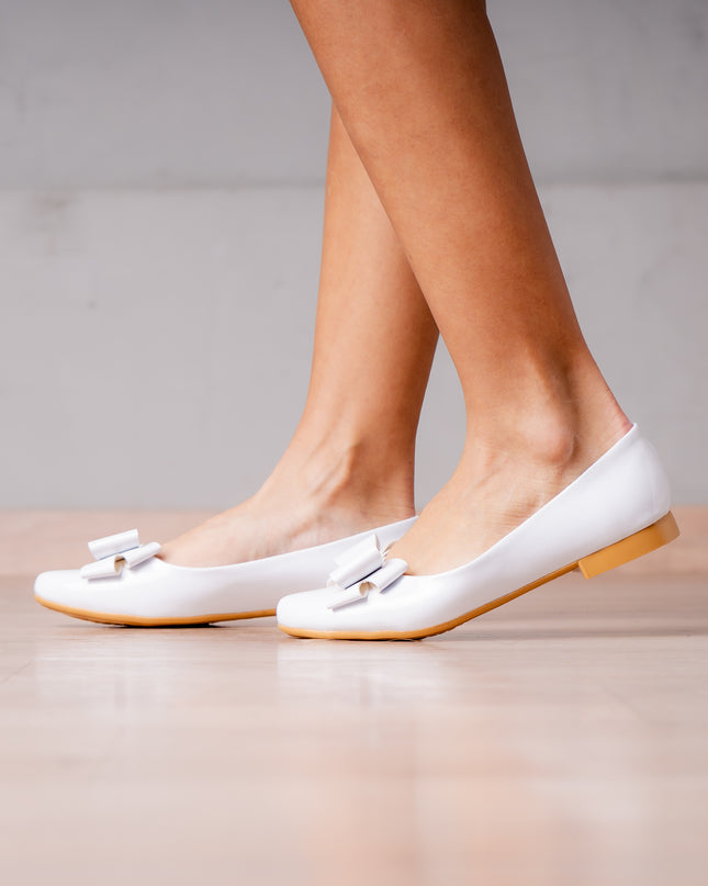 Ballerinas Mujer Corbata - Blanco