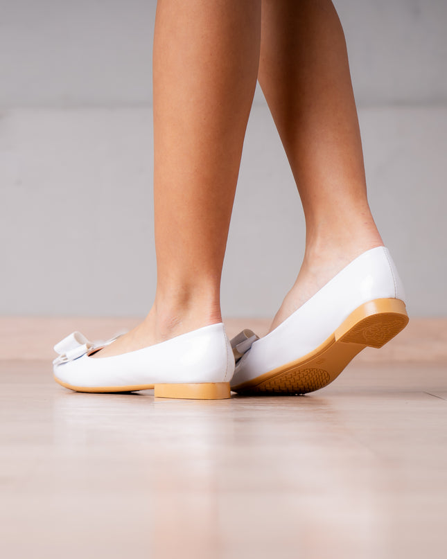 Ballerinas Mujer Corbata - Blanco