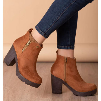 Botas Mujer Belgrado - Camel Gamuza