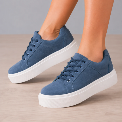 Zapatillas Urbanas Mujer Belice - Azul Acero