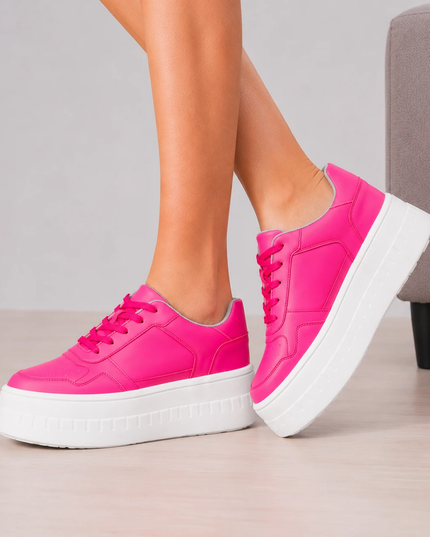 Zapatillas Urbanas Mujer Benetton - Fucsia