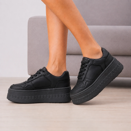 Zapatillas Urbanas Mujer Benetton - Negro