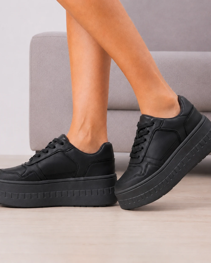 Zapatillas Urbanas Mujer Benetton - Negro
