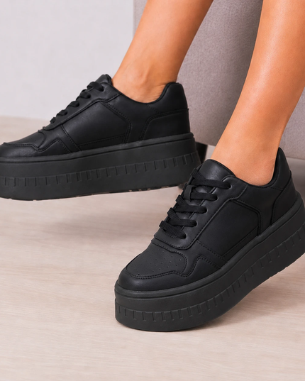 Zapatillas Urbanas Mujer Benetton - Negro