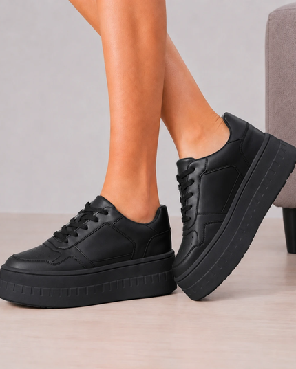Zapatillas Urbanas Mujer Benetton - Negro