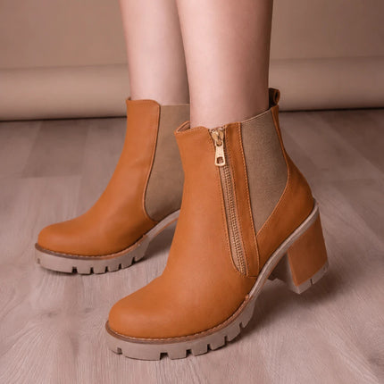 Botines Mujer Bolonia - Camel