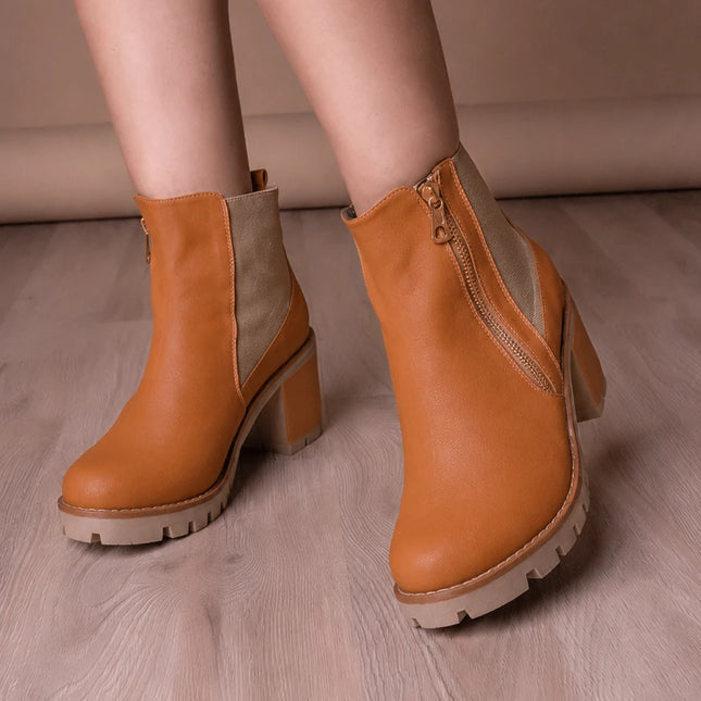 Botines Mujer Bolonia - Camel