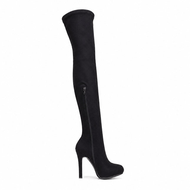 Botas Mujer Bonjour - Negro Gamuza