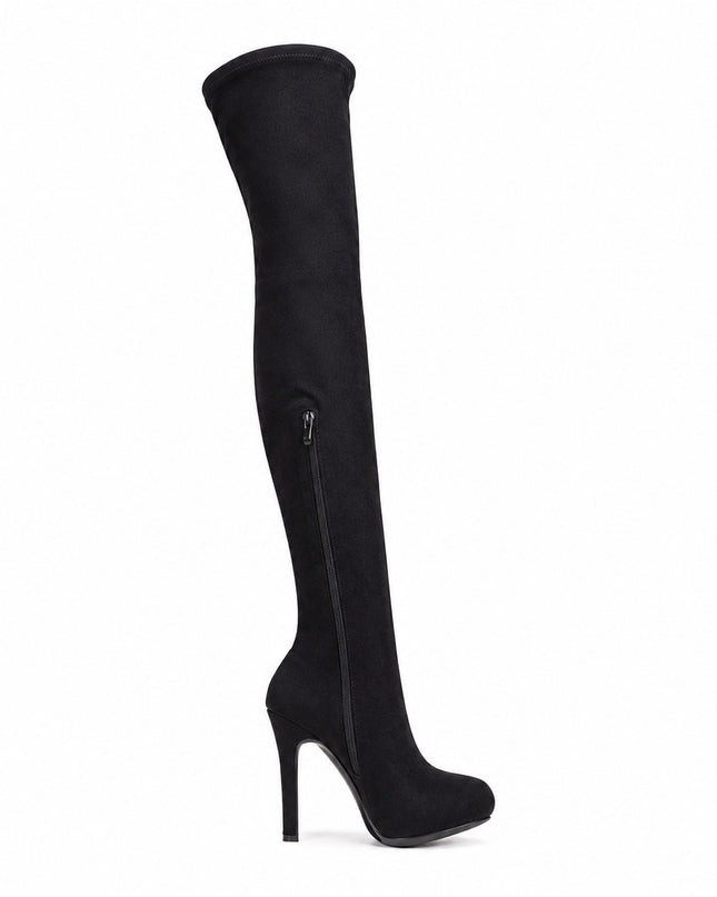 Botas Mujer Bonjour - Negro Gamuza