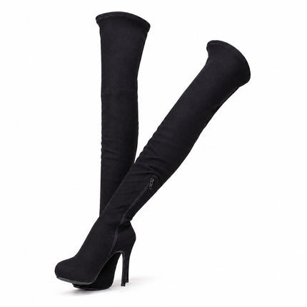 Botas Mujer Bonjour - Negro Gamuza