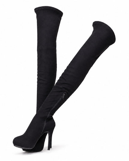 Botas Mujer Bonjour - Negro Gamuza