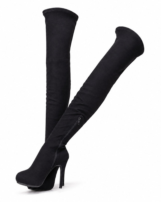 Botas Mujer Bonjour - Negro Gamuza