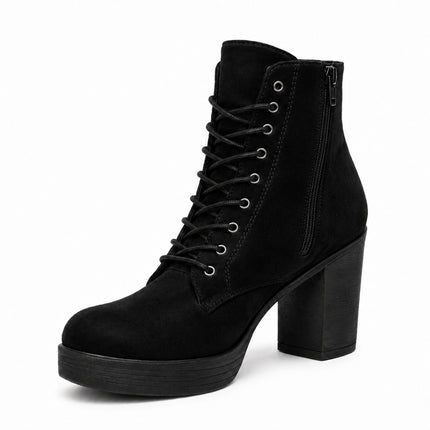 Botas Mujer Camilla - Negro Gamuza