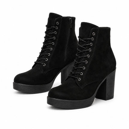Botas Mujer Camilla - Negro Gamuza