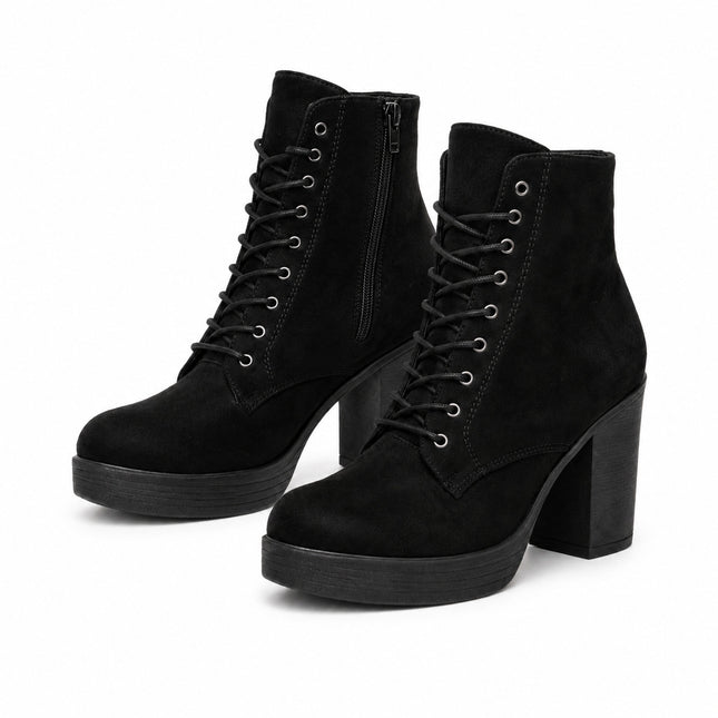 Botas Mujer Camilla - Negro Gamuza