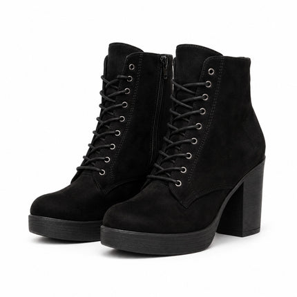 Botas Mujer Camilla - Negro Gamuza