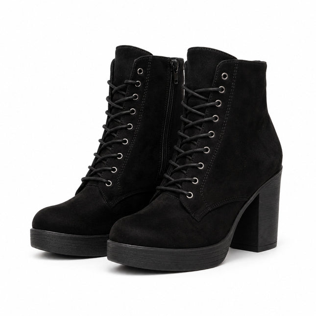 Botas Mujer Camilla - Negro Gamuza