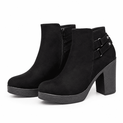 Botas Mujer Sabadell - Negro Gamuza